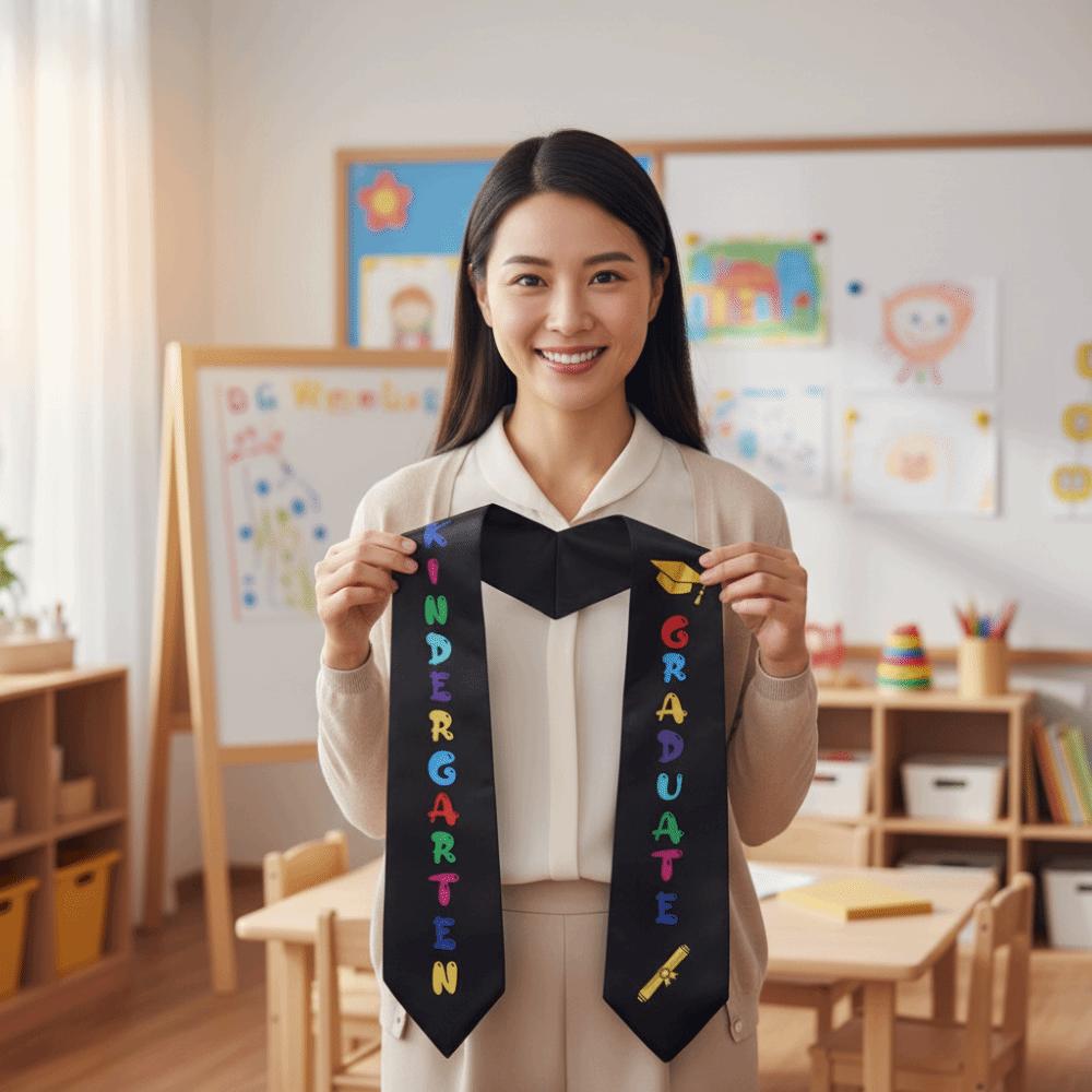 Smooth Graduation Etiquette Shoulder Strap Double Layer Graduation Honor Stole  Award Ceremony