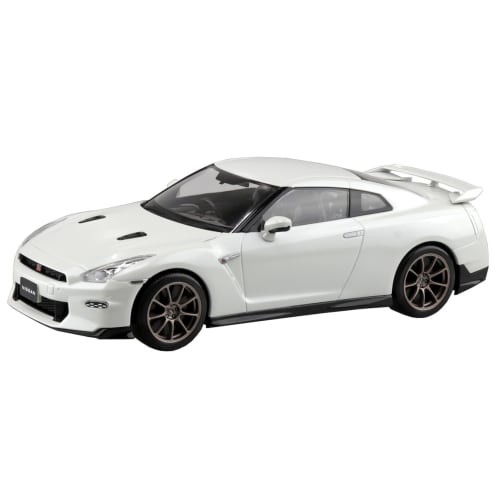 Aoshima Bunka Kyozai 1/32 Scale Rakupla Snap Kit No.03-BW Nissan R35 NISSAN GT-R 2024 Brilliant White Pearl Plastic Model Kit (Automobile)