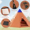 6 Men Tipi Tent with Carry Bag - Orange