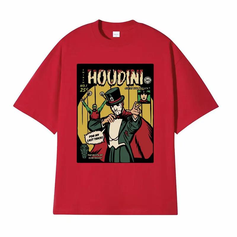 Eminem Houdini 2024 Nové album Trička Hádej, kdo je zpět a Pro můj poslední trik Tričko Muži Ženy Retro Ležérní 100% Bavlna Tričko