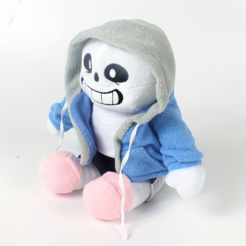 Blue Clothes Skeleton Sitting Zombie Plush Toy Figurine Doll Children's Gift Soft Zombie Doll Sitting Position