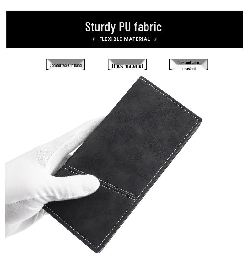 Vintage Ultra-Thin Men's Long Wallet: Multi-Card Slot with Zipper, Soft Leather Clutch Bag
