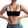 Women Letter Print Double Strap Sports Bra Bralette