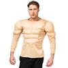 Adult muscle men's shirts, Halloween cosplay fake abs T-shirts, party costumes