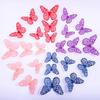 12Pcs/Set Red Blue Pink 3D Hollow Butterfly Wall Stickers For Wedding Home Decoration Living Room Decor Art Butterflies Decals