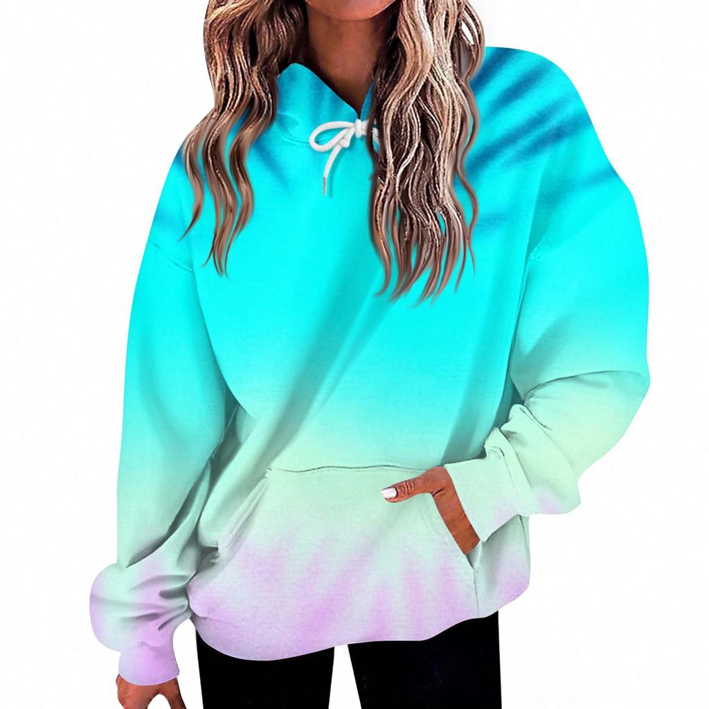 Damenmode Täglicher Lässiger Hoodie Langarm Bedrucktes Oberteil