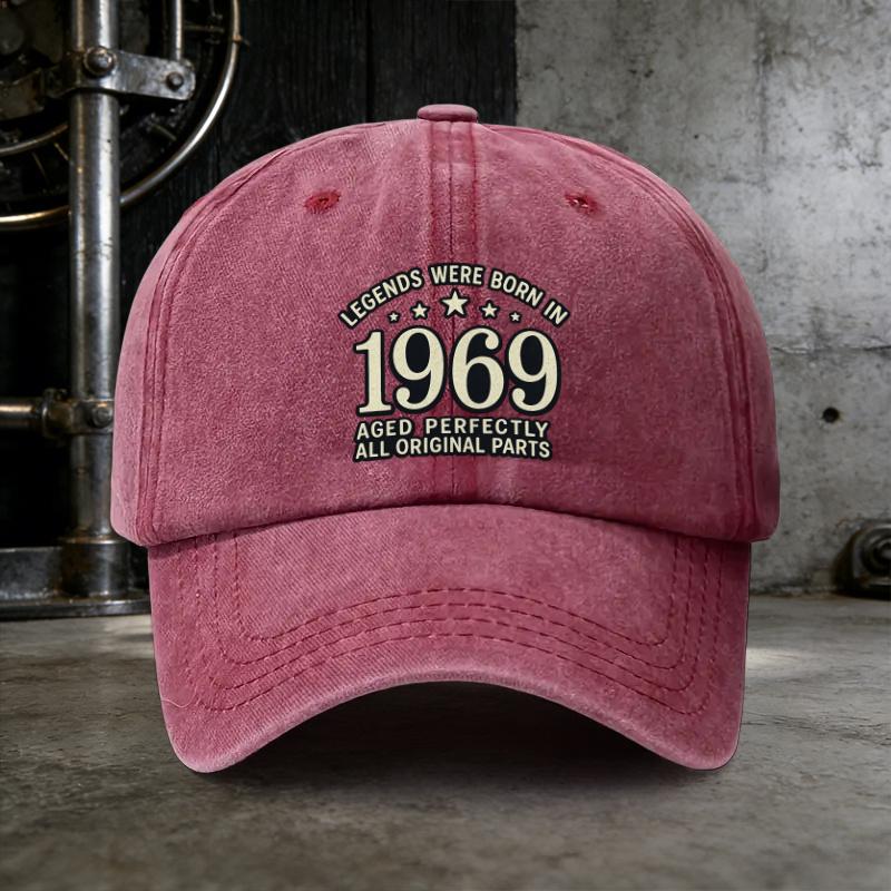 Washed Cowboy Hat a Unisexs Essential Travel Baseball Cap Featuring the Inscription Legends Were Born in  Aged Perfectly A