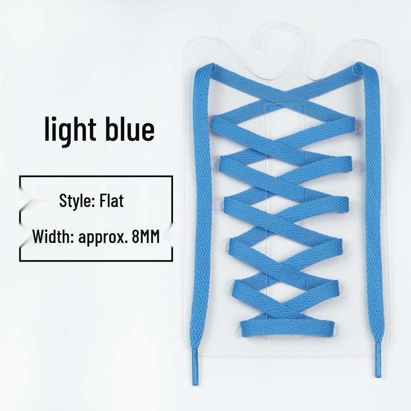 8mm Multi-Color Flat Shoelaces for Casual, Sneakers, Canvas, Basketball, and Skate Shoes (One Pair)