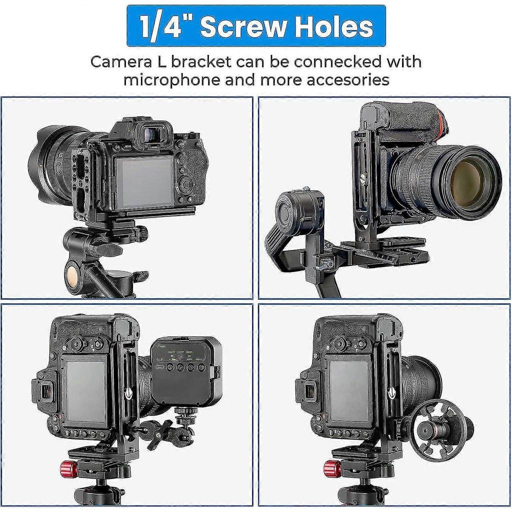 Dslr Camera L Bracket Vertical Horizontal Switching Tripod Quick Release Plate For Canon Nikon Sony Dji Osmo Ronin Zhiyun Stabilizer