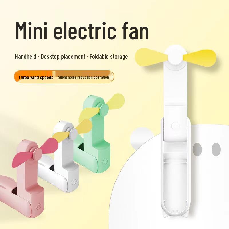 Portable USB Rechargeable Foldable Mini Fan – Silent, Strong Wind