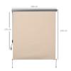 Outdoor Roller Blind 2.5 X 1.6 m with Crank Handle, Aluminium and 280g/M² Polyester, Cream
