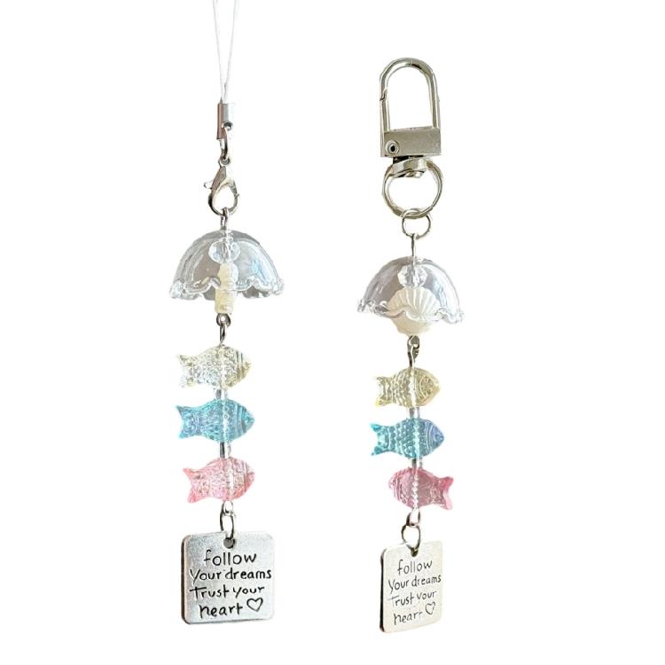 Resin Fish Wind Chime Phone Chain Travel Accessory Decorations Phone Pendant for Everyday Use Travel and Party Occasions