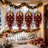 Rotes Weihnachtliches Wandbehang mit Glöckchen und Schleifen für die Feiertags-Heimdekoration