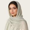 Solid Color Plain Headscarf Breathable Modest Shawl Wrap Fashion Long Hijab  For Women