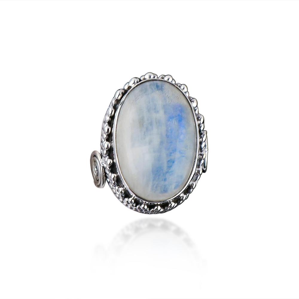 Moonstone Gemstone Ring, 925 Sterling Silver Ring, Gift For Her, Birthstone Ring, Bohemian Ring