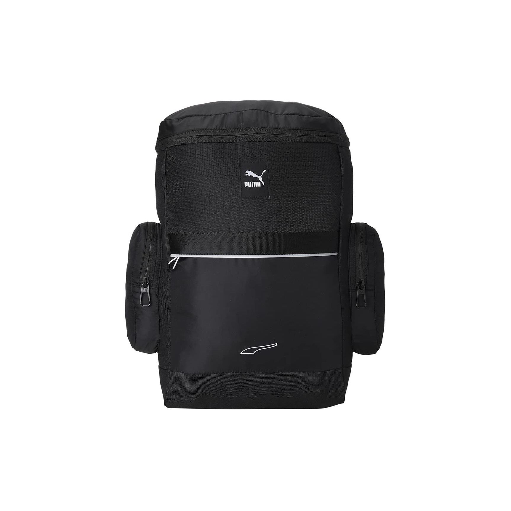 Puma New Reflective Sports Casual Fabric Backpack Unisex Backpack Black 078465-01 Black