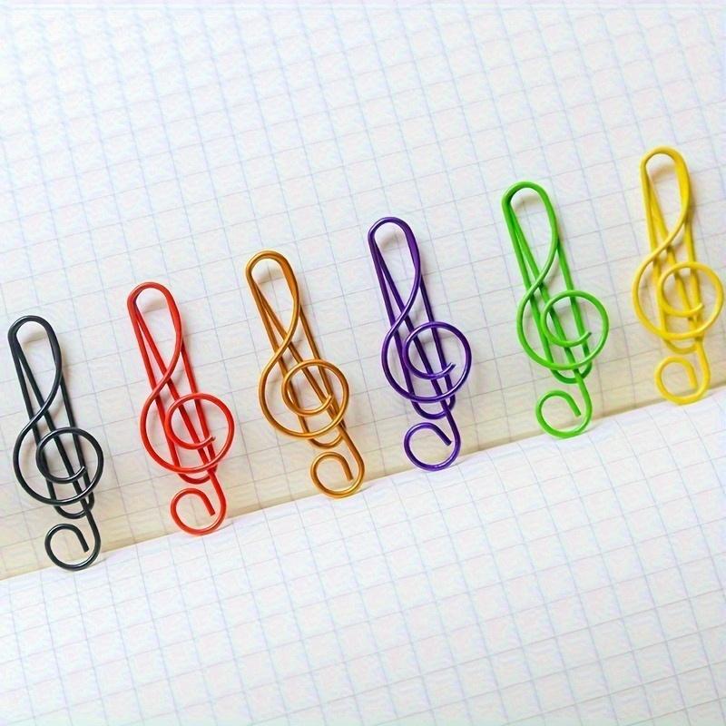10 Color note shaped paper clips randomly selected