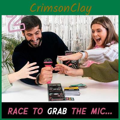 Gra planszowa karaoke Egg Lucky Family z chwytaniem mikrofonu i wyzwaniem muzycznym