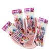 6Colors Kpop Demon Hunters Huntrix Dual-Tip Highlighter Marker Set Quick Dry and Fine Tip No Bleed Highlighter Anime Stationery
