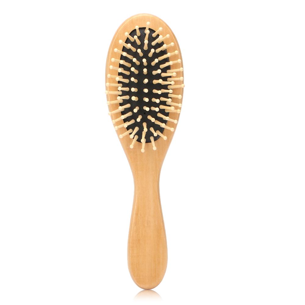 2 Colors Anti Static Natural Wooden Massage Hairbrush Comb Scalp Health Care Paddle Brush