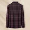 MONTAGUT Men's Winter Plaid Fleece-Lined Wool Blend Shirt