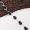 London Blue Topaz Gemstone 925 Sterling Silver Jewelry Handmade Bracelet 7-9" RB-18-4