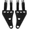 Aramox Universal Motorcycle Headlight Mount Bracket, 38-41mm Fork Clamps, Black Metal, 2-Piece Adjustable Lamp Holder