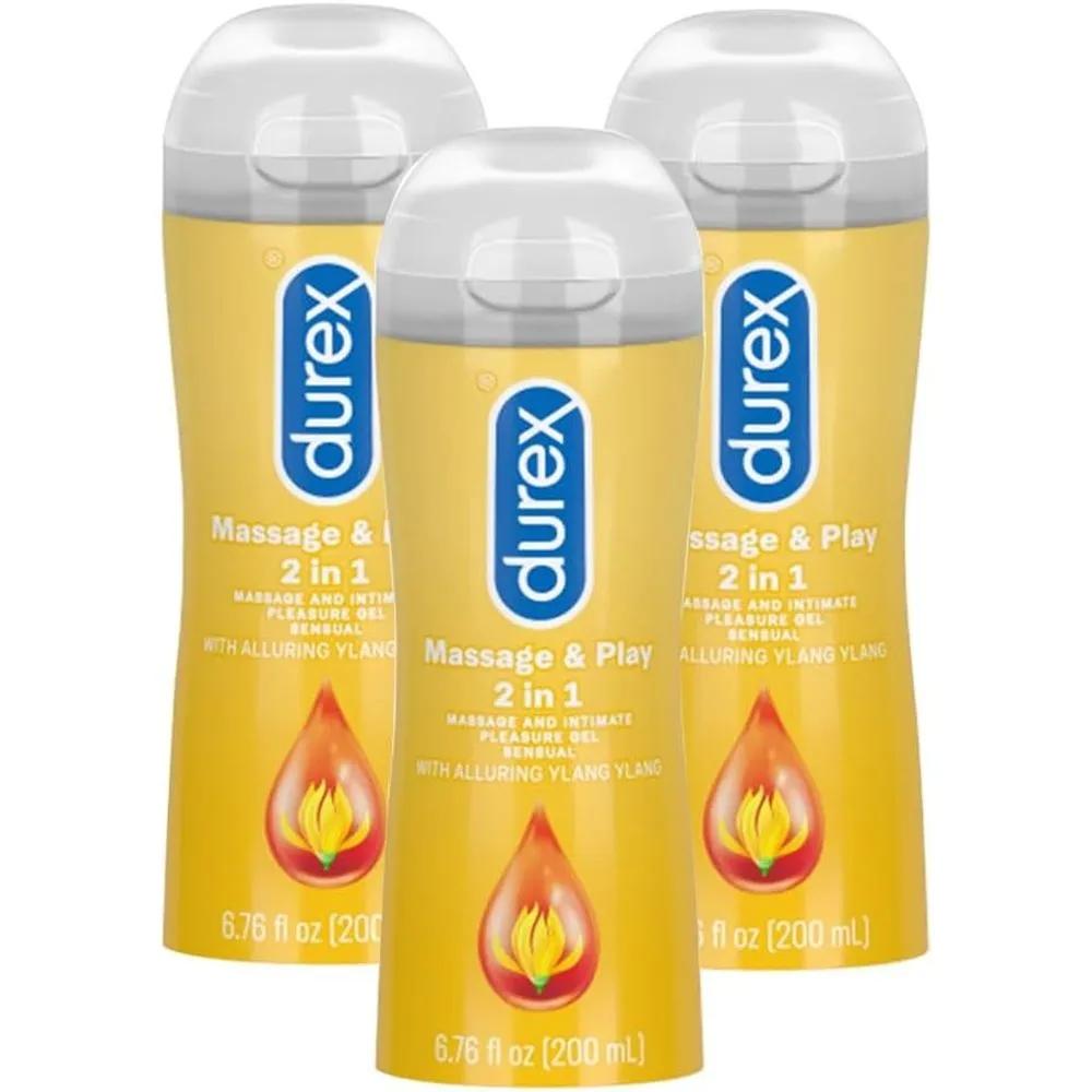 Durex Гель для массажа и игр 2-в-1 200 мл Набор из 3 шт. Иланг-Иланг Durex