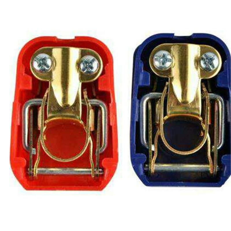 

Battery Terminal Connector Positive Negative Car Top Post Clamp Connector Electrode Quick Release for RV Car Marine Ship