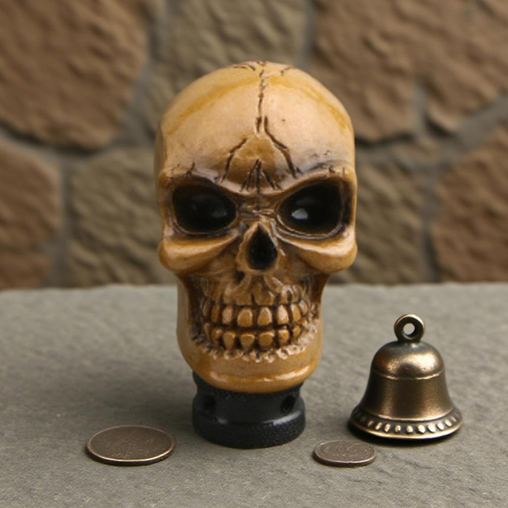 Skull Gear Shift Knob Automatic Gear Shift Knob Skull-Shaped Vehicle Interior Resin Skeleton Horror Decoration for Halloween