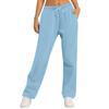 Damen Winter Jogginghose Farbe Lässige Hose Damen Fleece-Jogginghose Weiter Bein Gerade Hose