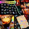 10/50/100PCS Transparent Laser Butterfly Stickers Holographic Stickers for Watercup Laptop Scrapbook Notebook Diary Stickers