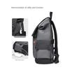 Men Large Capacity Flap PU Backpack with Multiple Pockets for Daily Commute and Travel