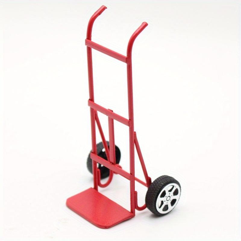 1:12 Mini Cute Dollhouse Miniature Metal Small Pulling Cart Garden Furniture Accessorie Micro Landscape Ornament Decoration