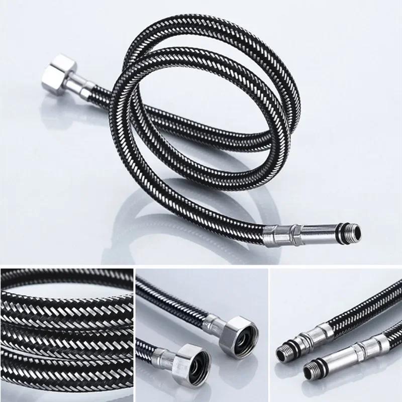 G1/2'' Edelstahl Nylon Geflochtener Schlauch Rohr Schlauch Silikon Sanitär Thermobeständig Wasserhahn Waschbecken Armatur Spüle Küche Badezimmer