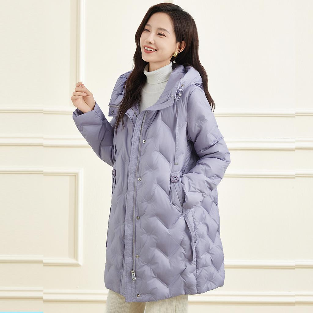 [Down Jacket] Autumn and Winter Thick 90 Duck Down Medium to Long Women's Coat