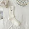 Women's Summer Thin Bow Ballet Style Pure Cotton Boneless Embroidery Tube Stack Socks