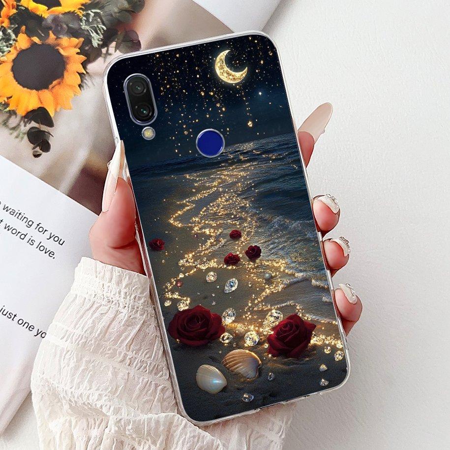 For Cover Xiaomi Redmi 7 7A Case Luxury Painted Soft Clear Silicone TPU Shockproof Cover For Xiaomi Redmi Note 7 Pro Note7 Coque