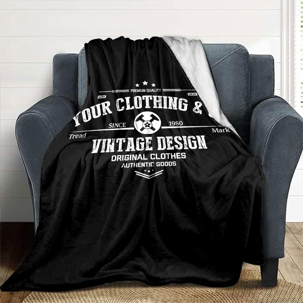 1pc Vintage Clothing Soft Flannel All Season Throw for Home, Office, Outdoor UseDurable Comfort Soft Warm Throw for Home
