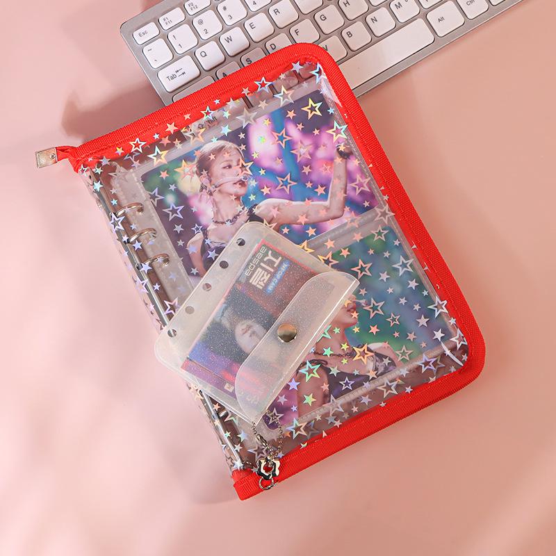 Upgraded A8M5 Double-Sided Loose-Leaf Card Holder & Transparent Coin Purse
