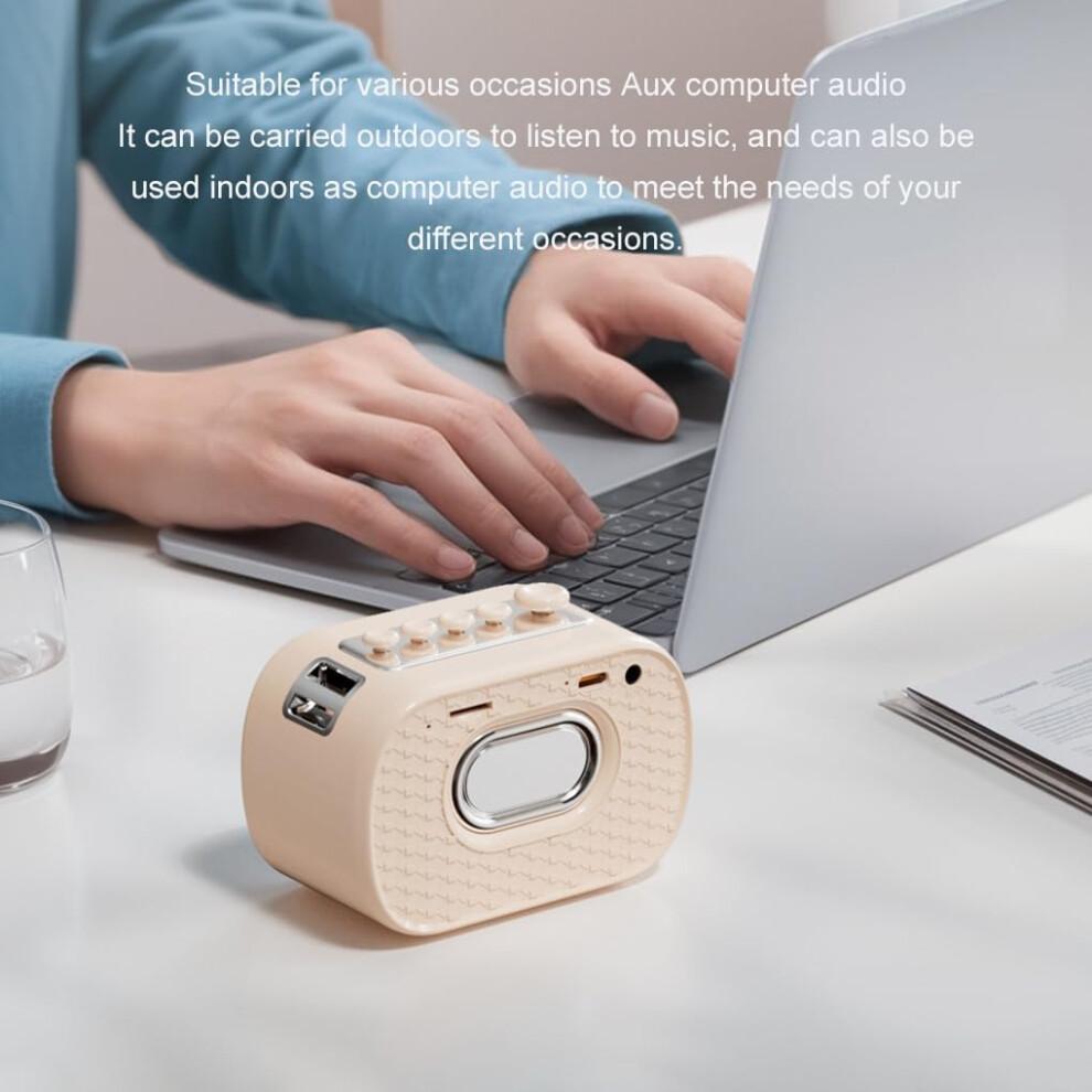 Bluetooth Speaker with High Volume, Wireless AUX Support for Baby Sleep, Natural Sounds, ABS Material, FM, TF Card, Light Blue