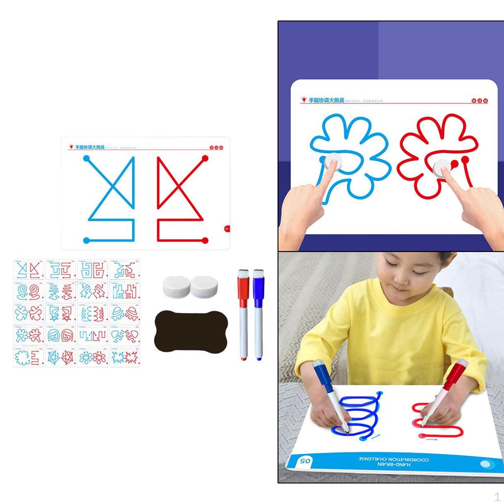 Left Right Brain Development Toy Early Learning Educational Portable Fine Motor Skills Hand Eye