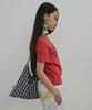 Sculptor Button Eco Bag Blue Check