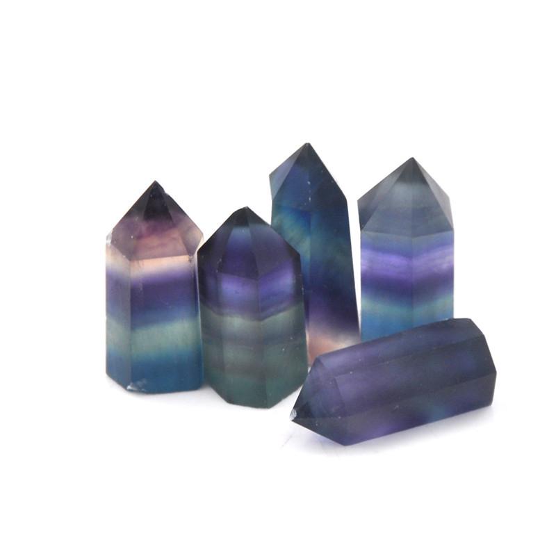 Buy 1Pc Natural Hex Crystal Quartz Repair Fluorite Wandstone Colorful ...