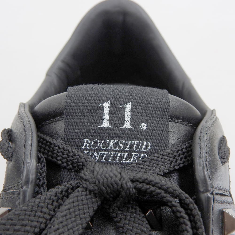 Valentino Garavani Excellent condition calf leather Rock Studs rubber sole lace-up sneakers, size 10.6, 2Y2S0931BXE shoes 42 blackUsed