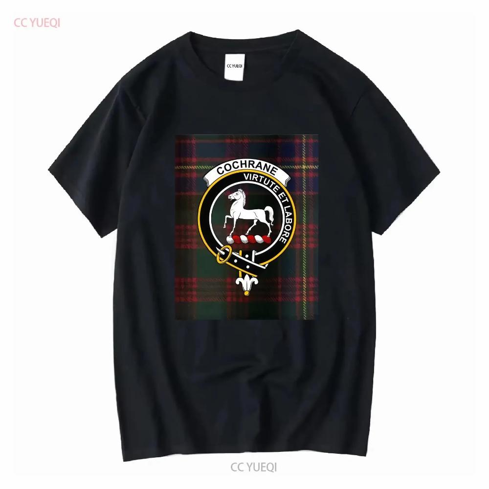 

Шотландский клан Кокрейн Герб Футболка Тартан Наследие Предки Шотландцы длинный или короткий рукав винтаж Выстиранный Стрейч графический XXXXXL чёрный
