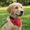 Adjustable Dog Bandana Retro Print Dog Neck Scarf Pet Triangle Scarf  Home Daily Use
