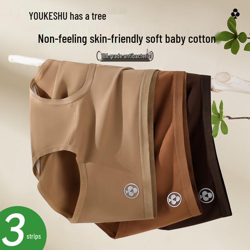 

YOUKESHU Women s Combed Xinjiang Cotton Briefs (3-Pack) XL