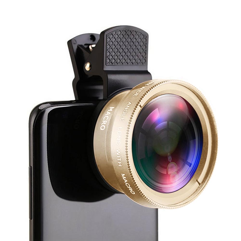 Profesionální super širokoúhlý + makro HD objektiv 0,45X 49UV Super širokoúhlý + makro HD objektiv pro iPhone Android