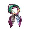 Geometric color matching simulation silk printing silk scarf small square scarf high-end shawl sunscreen neck scarf headscarf scarf women